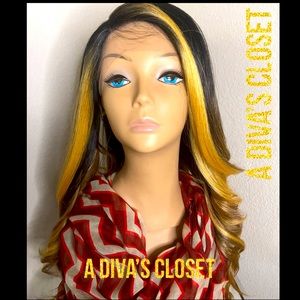 Balayage blonde lace front wig